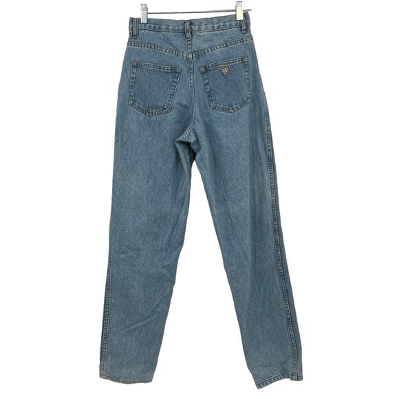 Vintage‎ Guess Jeans 100% Cotton No Stretch High Rise Mom Jeans Size 27 - Picture 2 of 6